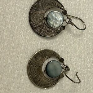 Elegant Sterling Silver Moonstone Earrings
